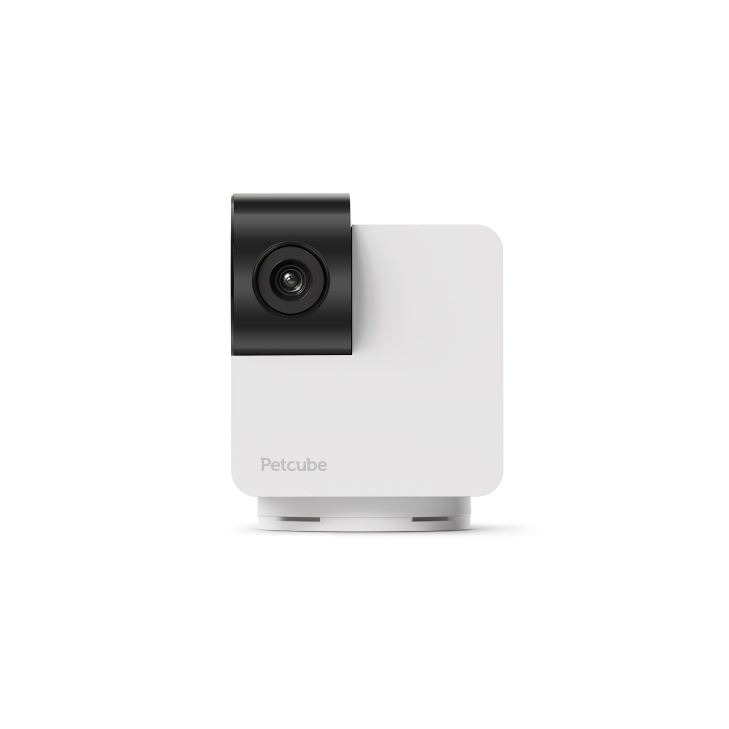 A white Petcube camera on a white background.