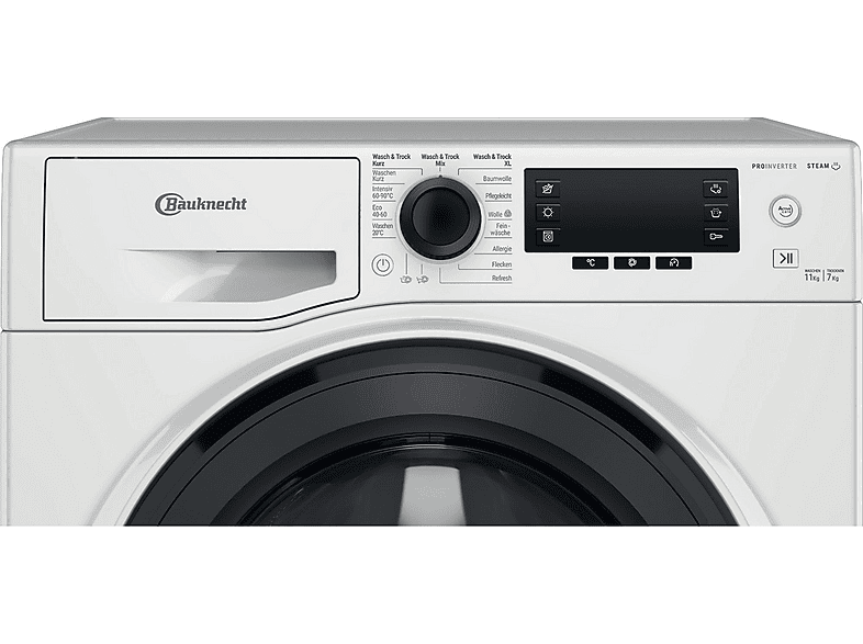 BAUKNECHT WATK SENSE 117B 59 C Waschtrockner (11 kg / 7 kg, 1351 U/Min.)