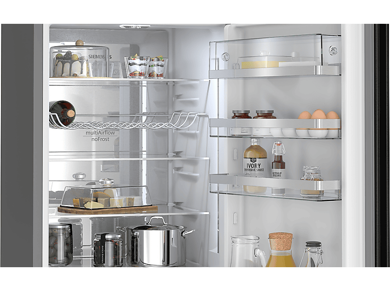 Siemens KG39N4X1F iQ500 Kühl- und Gefrierkombination (A, 363 l, 2030 mm hoch, Standgerät, No Frost (verminderte Eisbildung), black inox-antifingerprint) — Foto 4 von 5