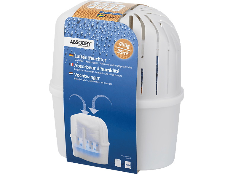 Everbrent Absodry Classic 450 g, Luftentfeuchter Weiß, 12 m²