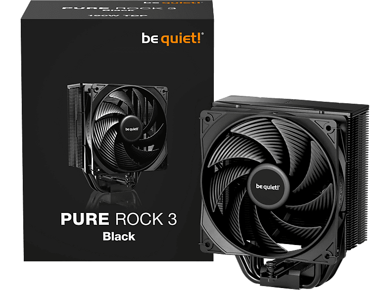 BE QUIET CPU-Kühler Pure Rock 3, Schwarz; CPU Kühler