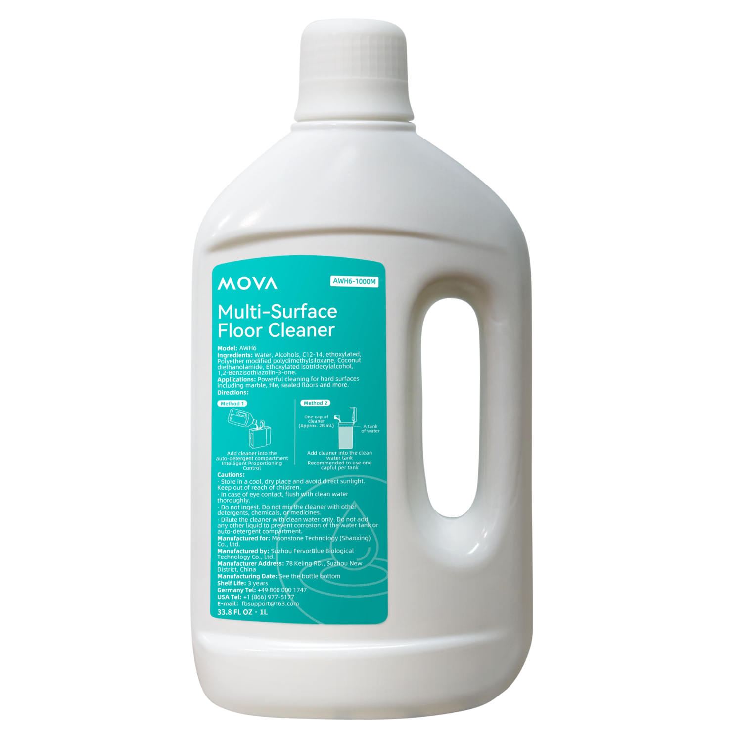 MOVA Nettoyant multi-sols 1L pour P50 Ultra/Mova P50 Pro Ultra (AWH6-1000M MOVA)