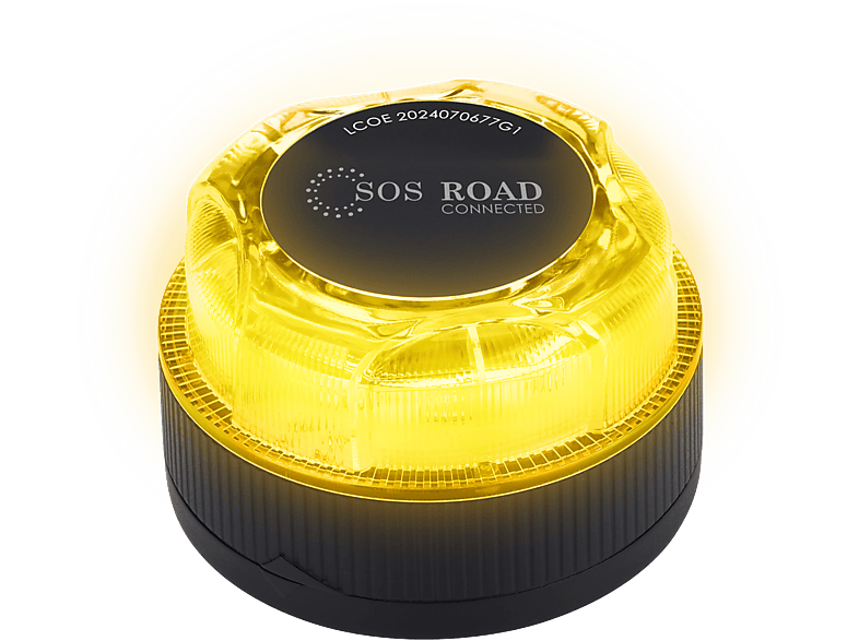 Baliza V16 - NK SOS Road Connected V16, Luz emergencia, Homologada y conectada con DGT, Señalización geoposicionamiento, eSIM incluida, 360º, Negro