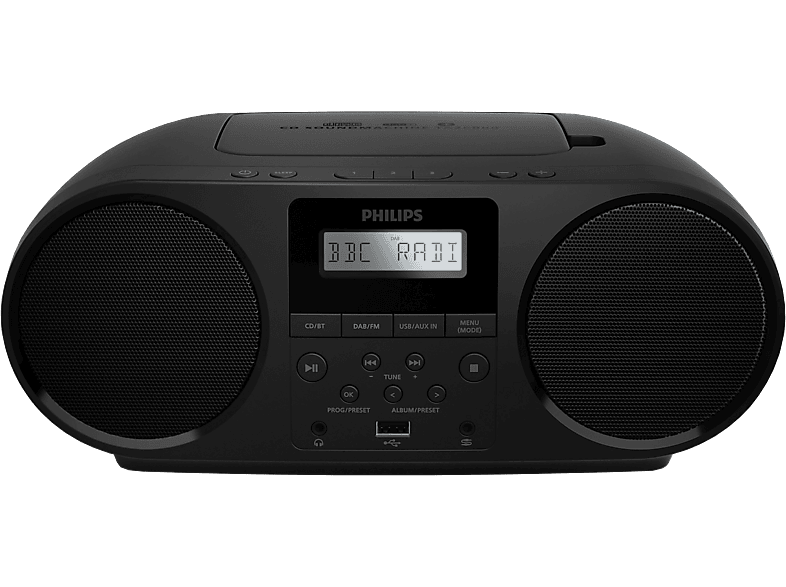 PHILIPS TAZ6000/10 CD-Soundmachine, Digital, DAB, DAB+, FM, Bluetooth, Schwarz