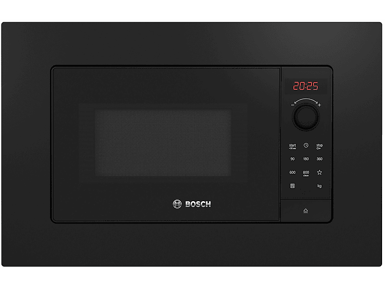 Bosch Bfl623Mb4 Microonde Incasso, potenza microonde 800 W, capacità 20 l, 5 livelli di potenza, Nero