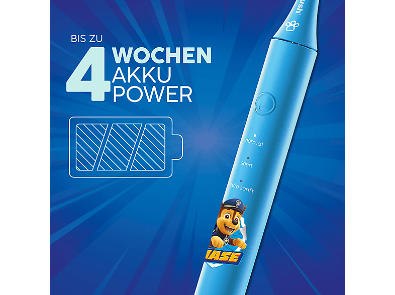 happybrush happybrush ECO VIBE kids Paw Patrol Rotierende Zahnbürste + 3 Aufsteckbürsten Blau — Foto 3 von 5