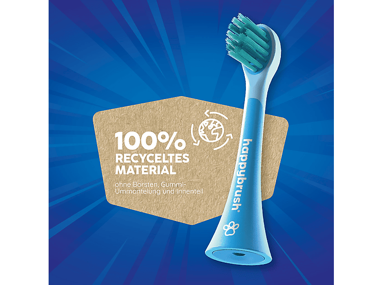 happybrush ECO VIBE kids Paw Patrol Aufsteckbürsten Lern-Zahnbürste, 3 Stück — Foto 2 von 2