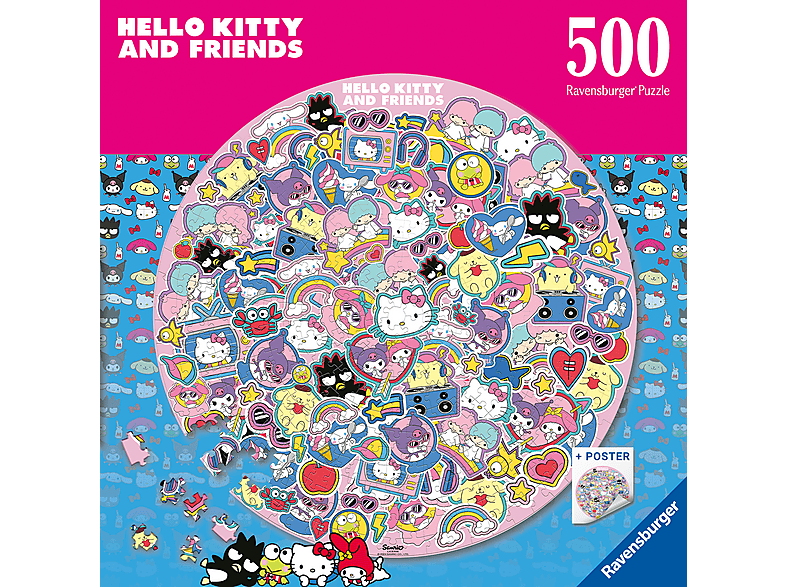 Ravensburger Hello Kitty and Friends - 500 Teile (Ab 12 Jahren) Erwachwsenenpuzzle