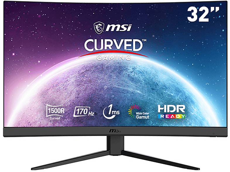 MSI G32Cq4 E2 Monitor, 31,5", Wqhd, 2560 x 1440 Pixel