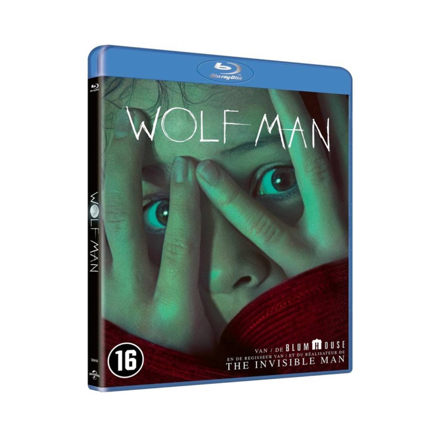 Wolf Man Blu-ray cover, with a person's eyes peeking out from behind their hands on the cover.