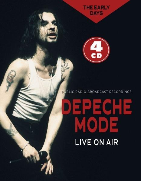 Depeche Mode album borító. Egy tetovált férfi mikrofonnal piros háttéren.
