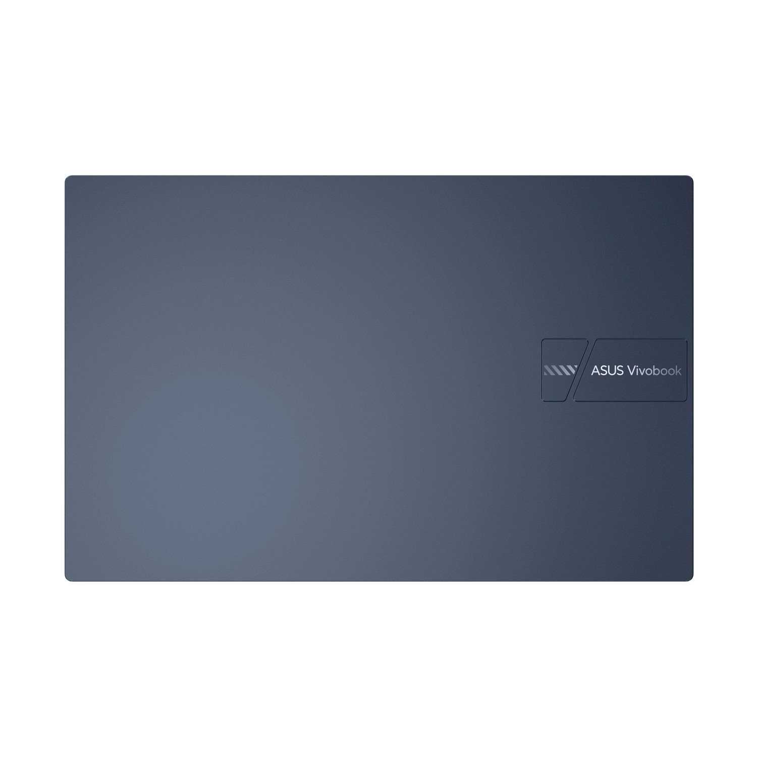 Laptop blu scuro con logo ASUS Vivobook sulla cover.