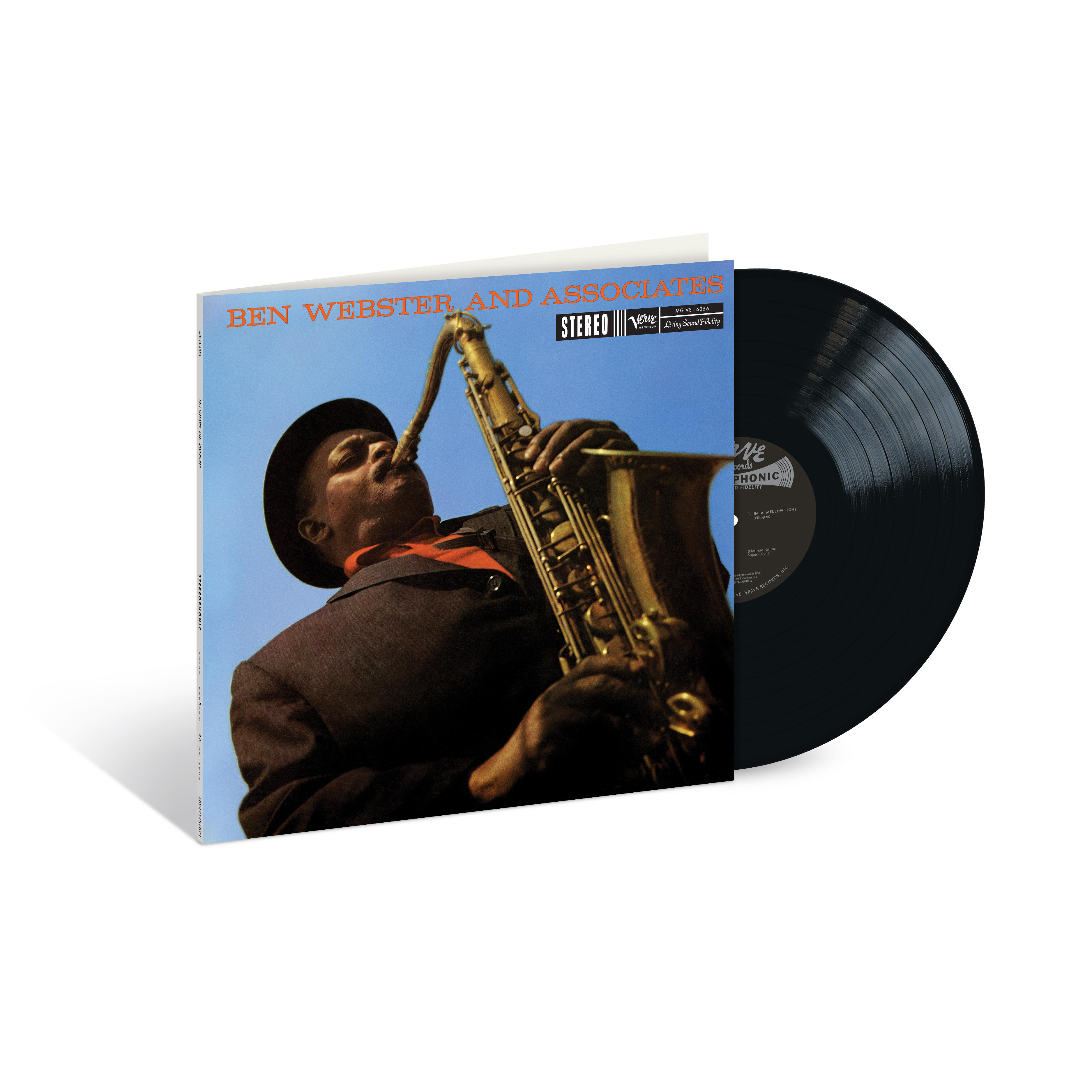 Albumcover von Ben Webster and Associates, schwarze Vinyl-Schallplatte.