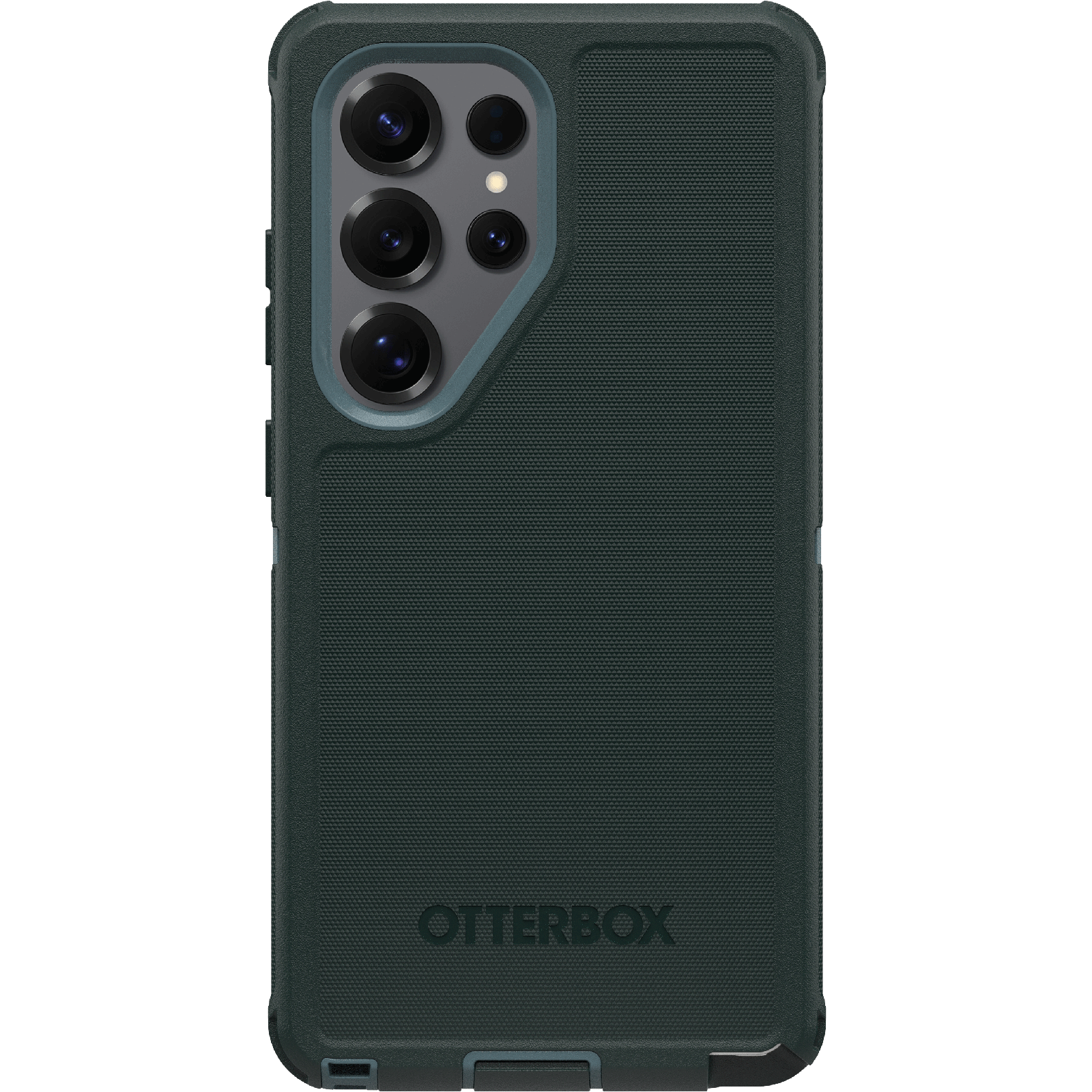 Sötétzöld telefontok több kamerával. Az Otterbox logója alul található.