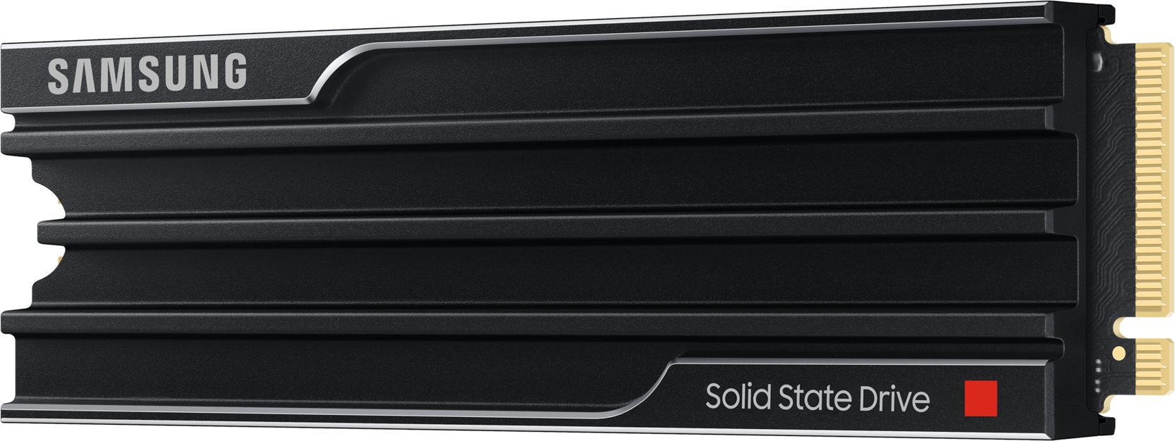 SSD Samsung noir, un disque SSD, avec dissipateur thermique.