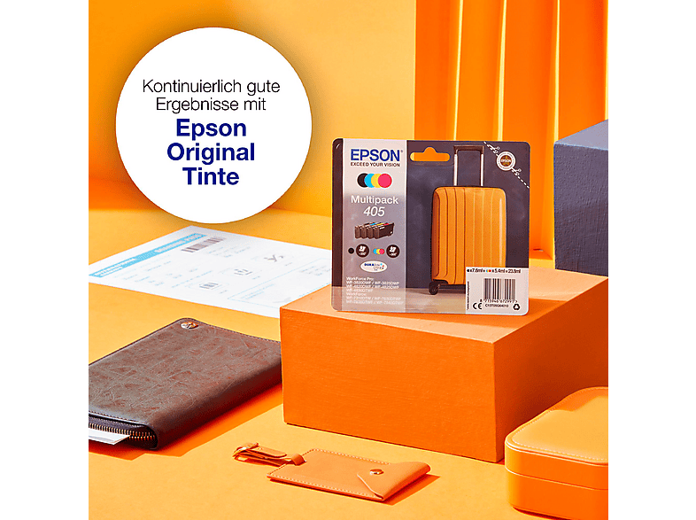 Epson 405XL Tintenpatrone Schwarz 1.100 Seiten Für Kompatibilität, siehe Artikel-Beschreibung | Niedrigere Druckkosten Dank XL-Tintenpatrone