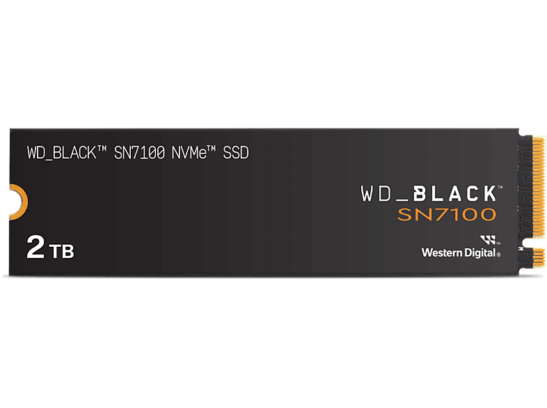 WD_BLACK SN7100 NVMe SSD, Hasta 7250 MB/s lectura, M.2 2280, Negro