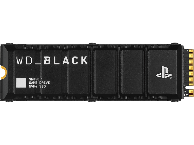 WD_Black SN850P NVMe SSD, Almacenamiento para consolas PS5™, Hasta 7200MB/s, Negro