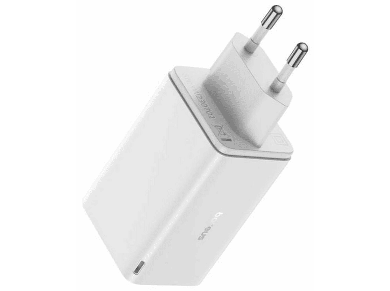 Cargador de pared - Baseus GaN6 Pro, Universal, 65W, 2x USB-A, USB-C, Blanco – imagen 2