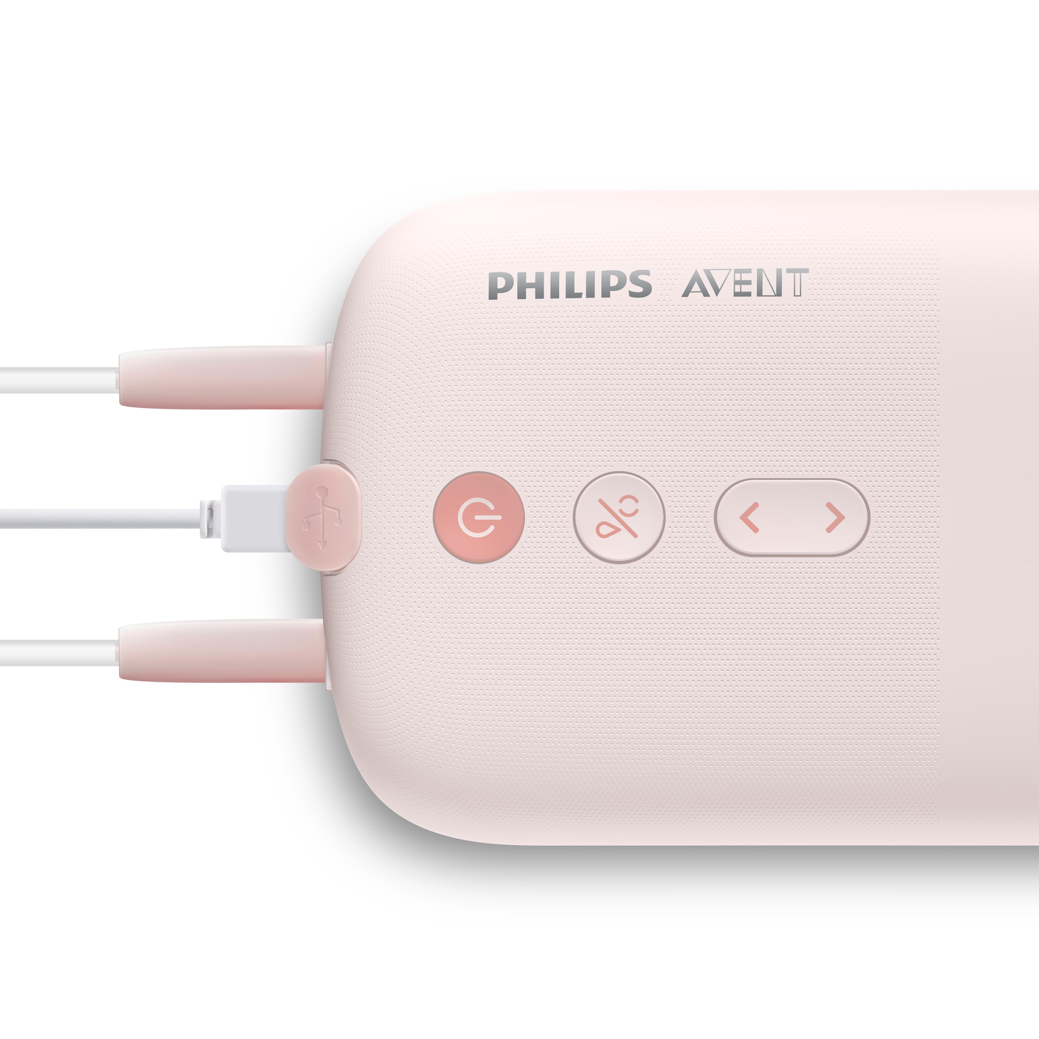 Close-up van een roze Philips Avent babyfles sterilisator met knoppen en snoeren.