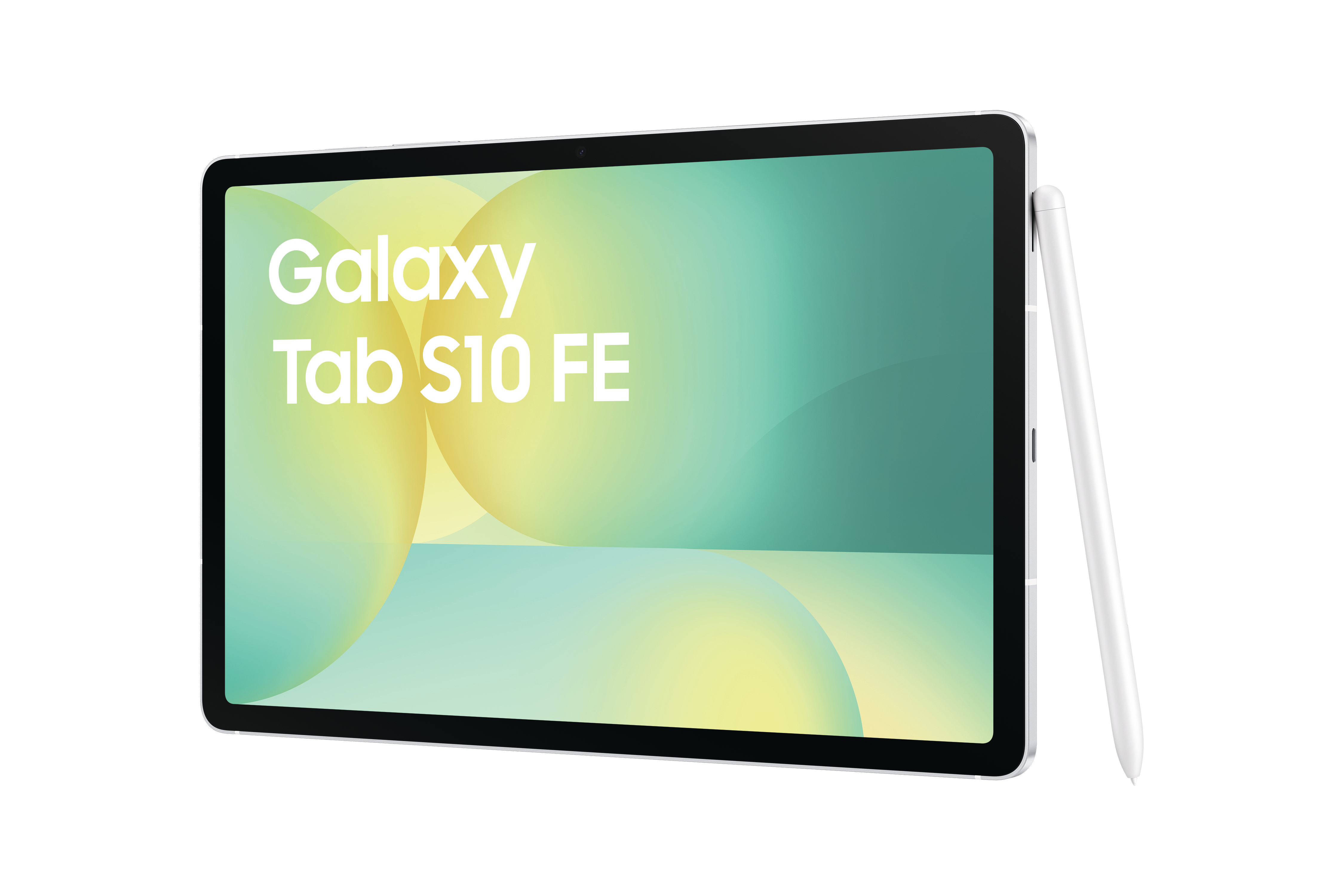 Weißes Tablet mit Stift, zeigt Text auf weißem Hintergrund.