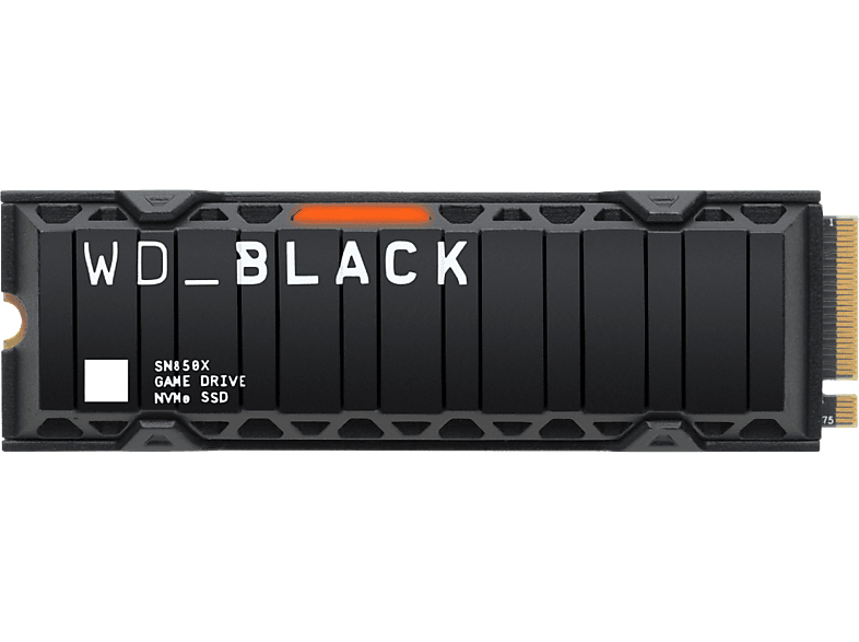 WD_BLACK SN850X NVMe SSD, Con disipador de calor, PlayStation®5, M.2 2280, Negro