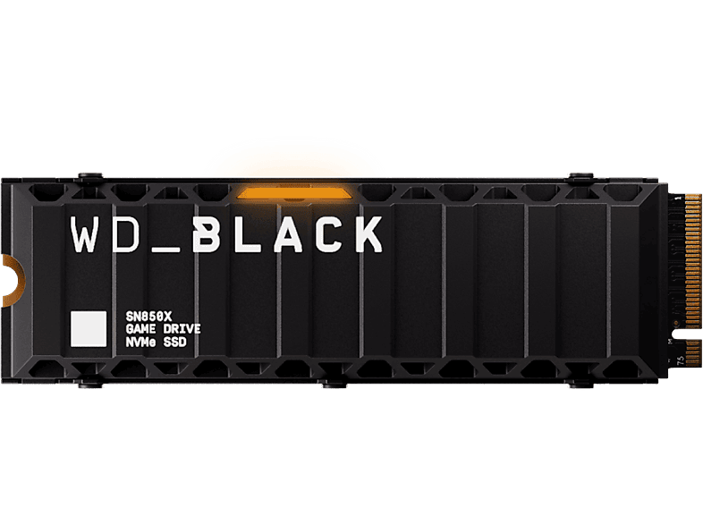 WD_BLACK SN850X NVMe SSD, Con disipador de calor, PlayStation®5, M.2 2280, Negro