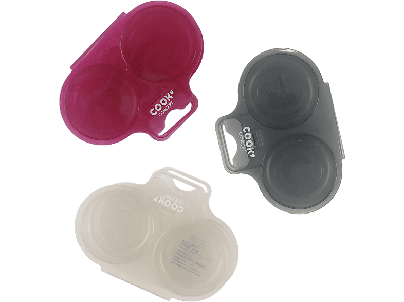 Cuece huevos - CMP Paris Cmpkc2152, Set Doble, Para Microondas, 16x11.5 cm, Color aleatorio