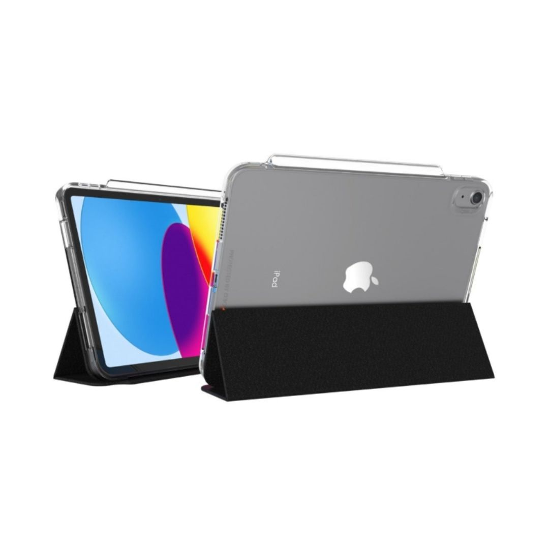 İki iPad. Biri açık, renkli bir ekran gösteriyor. Diğeri kapalı.