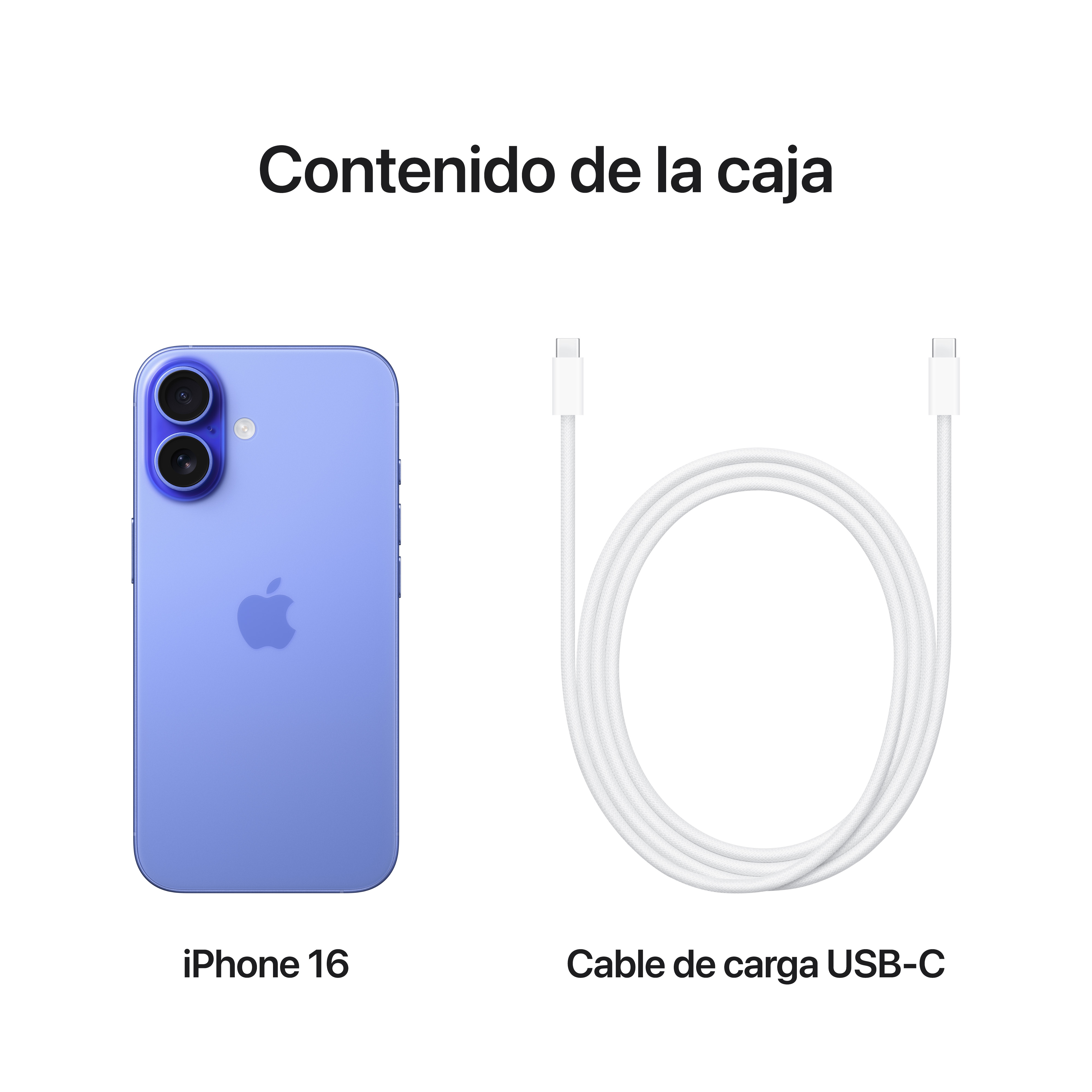 Teléfono y cable sobre fondo blanco, con texto en español.
