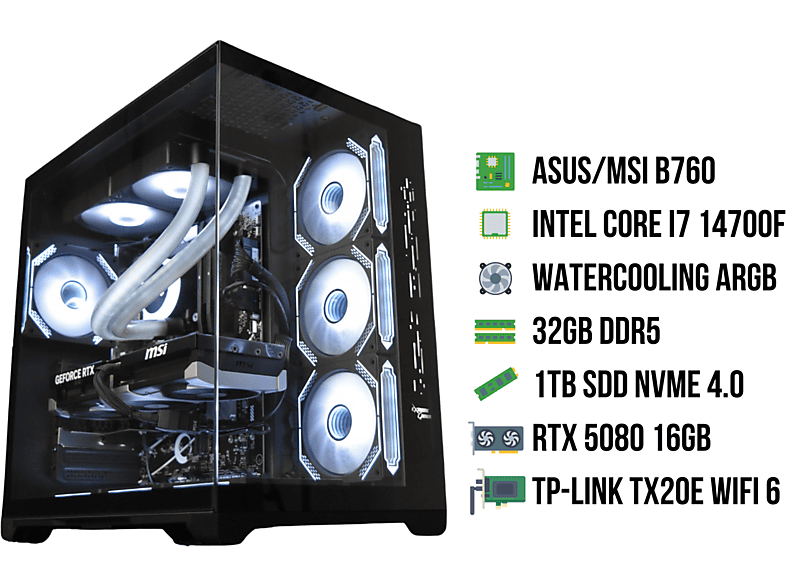 EXTREMEGAMER X EDT LVL 5 INTEL BLACK | Intel Core i7-14700F - 32