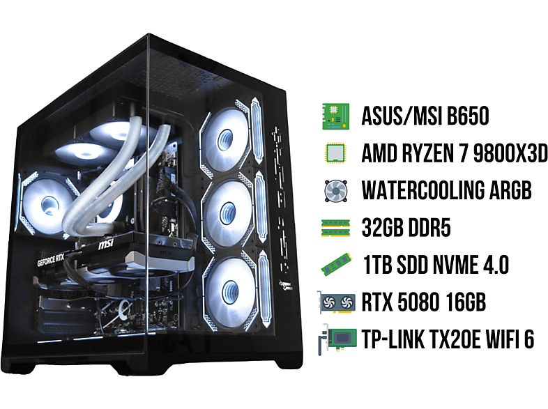 EXTREMEGAMER X EDT LVL 5a+ BK | AMD Ryzen 7 9700X - 32 GB - 1 TB