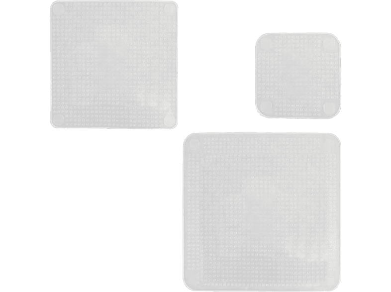 Set 3 tapas - CMP Paris CMPKB6031, Silicona, 9.5cm, 14cm y 19 cm, Transparente
