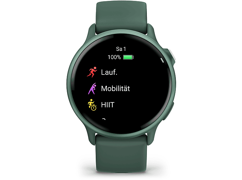 GARMIN vivoactive 6 Smartwatch Silikon, 20 mm, Jaspisgrün
