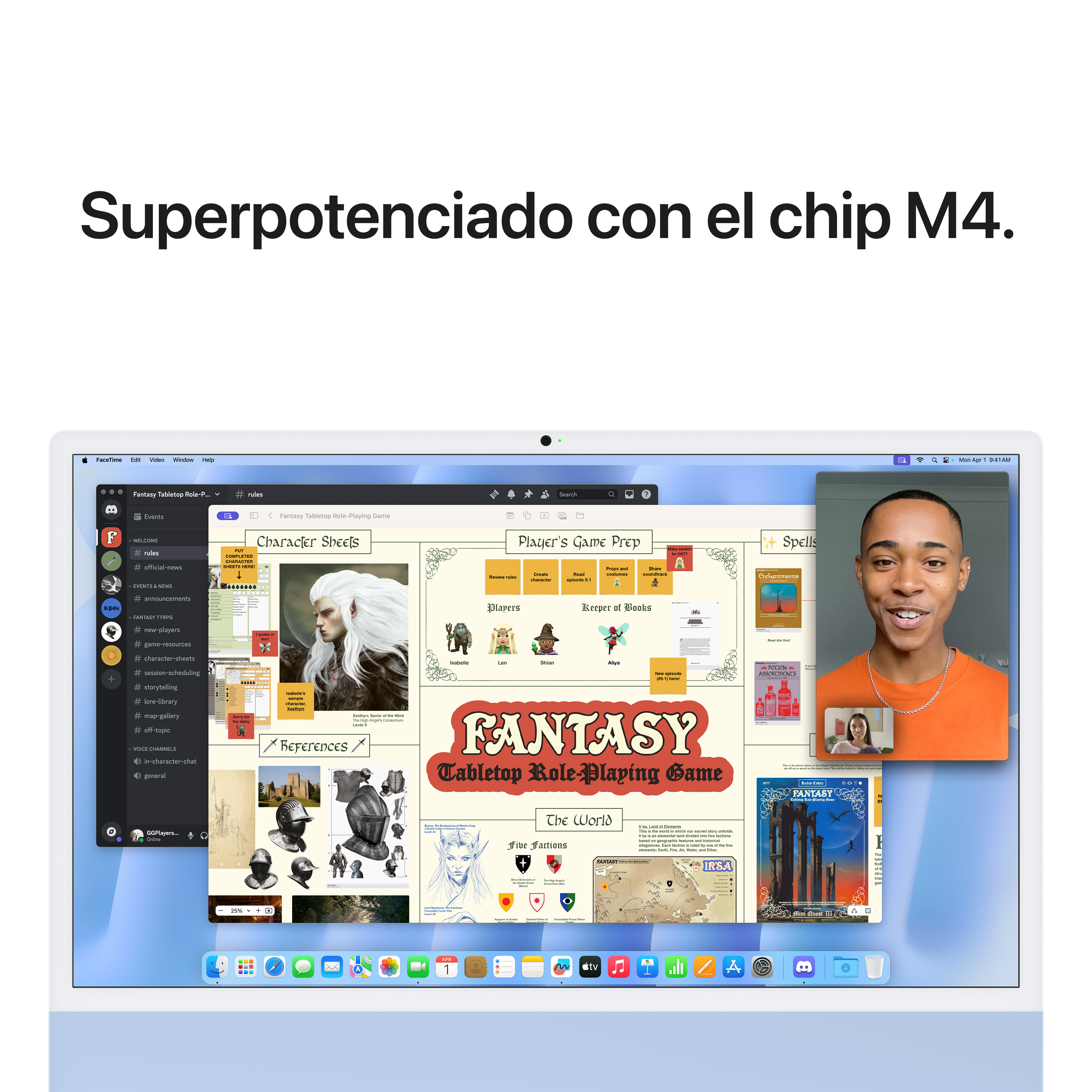Un portátil abierto con una interfaz en la pantalla y un hombre en la esquina.