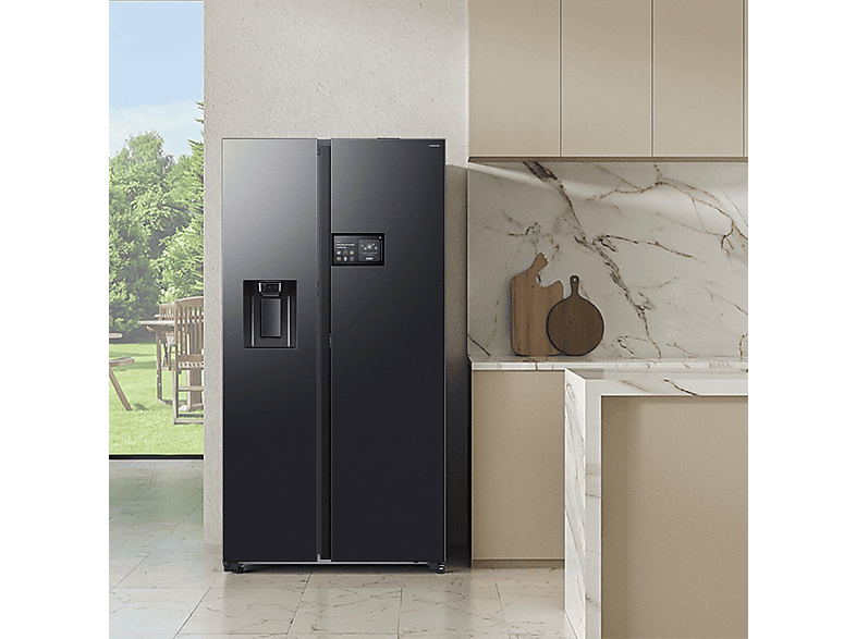 SAMSUNG RS90F65EDFEF RS94F Side-by-Side (621 l, D, 1784 mm hoch, Premium Black Steel)