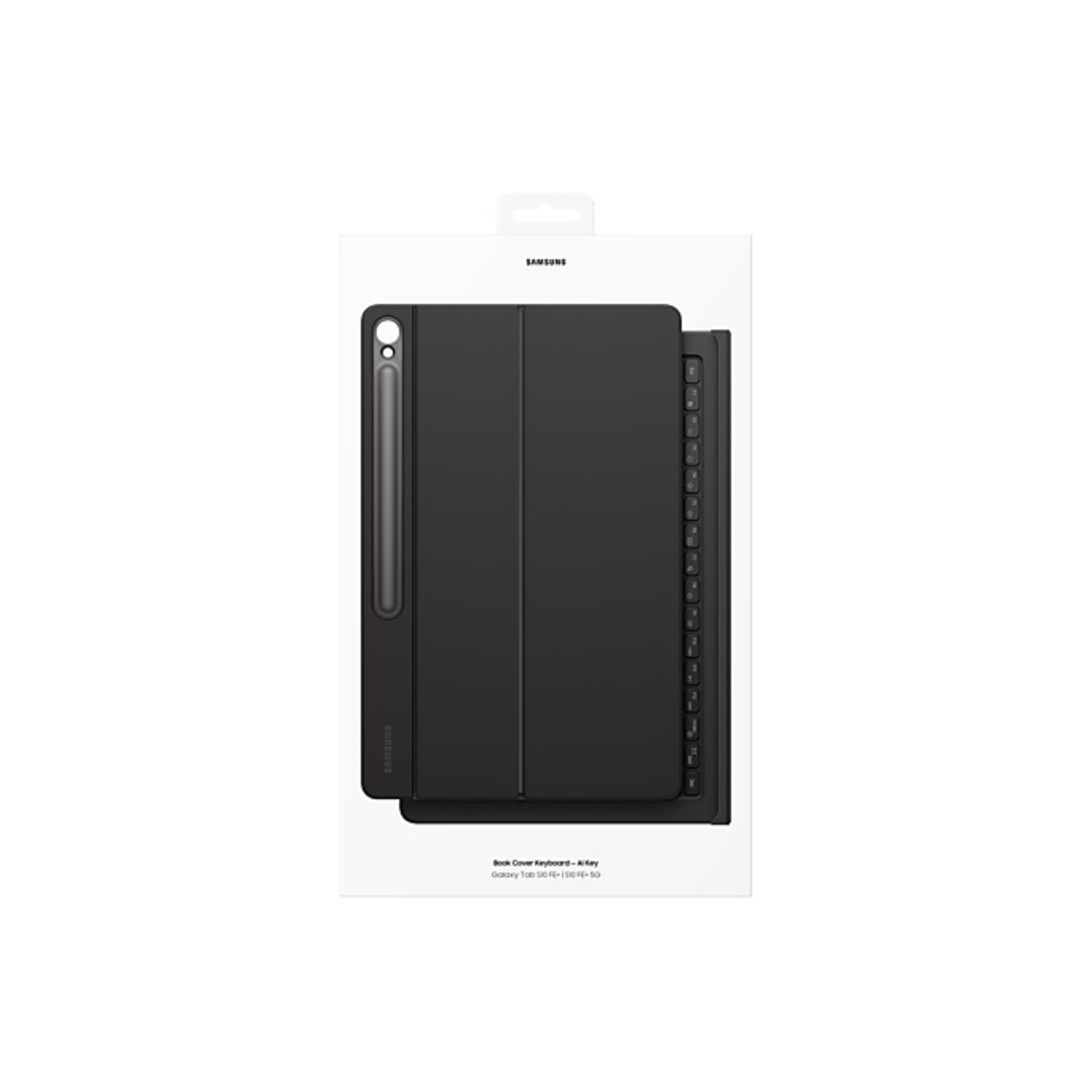 Boxed black tablet cover with a stylus, designed for a Samsung Galaxy Tab.