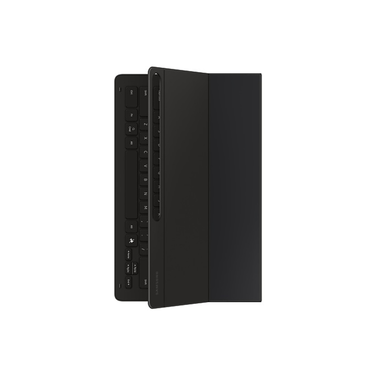Black keyboard case, partially open.