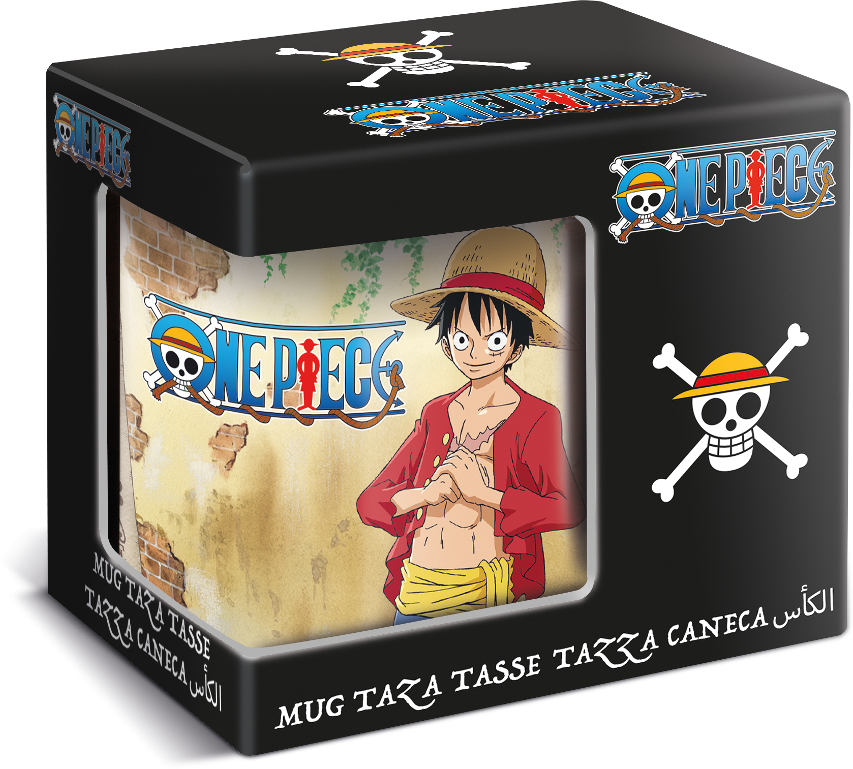 One Piece Tasse in Box, Luffy darauf.