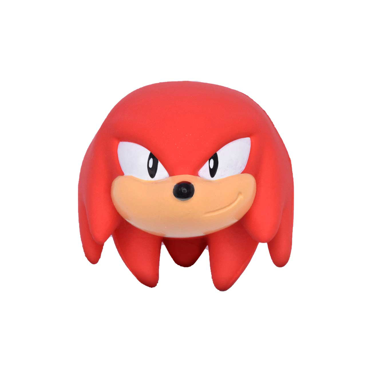 Knuckles the Echidnas Kopf. Rot, mit weißen Augen und einem hellbraunen Maul. Weißer Hintergrund.