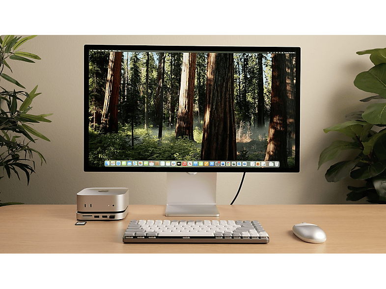 Satechi Mac Mini M4 Stand & Hub mit SSD Enclosure, Silber; Untersatz für Mac Mini M4 — Foto 5 von 5