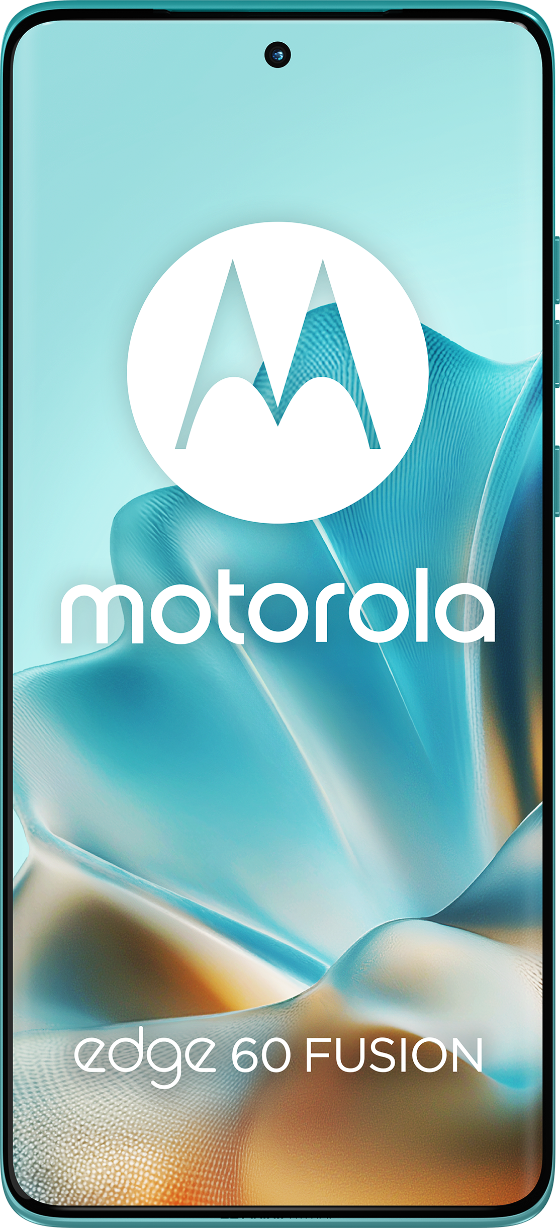 Motorola Edge 60 Fusion Smartphone in Türkis.