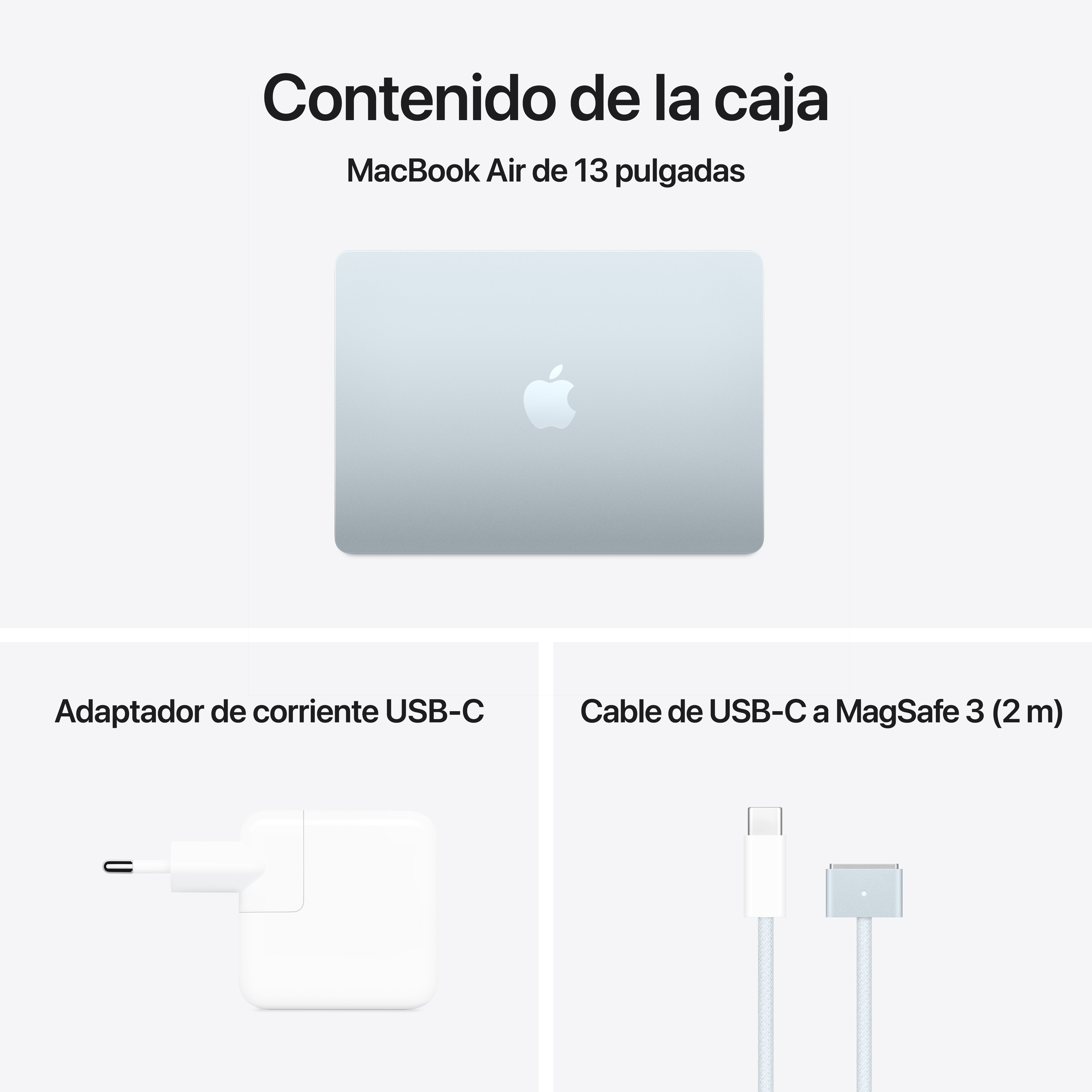 Un portátil, el cable de carga y el adaptador de corriente.