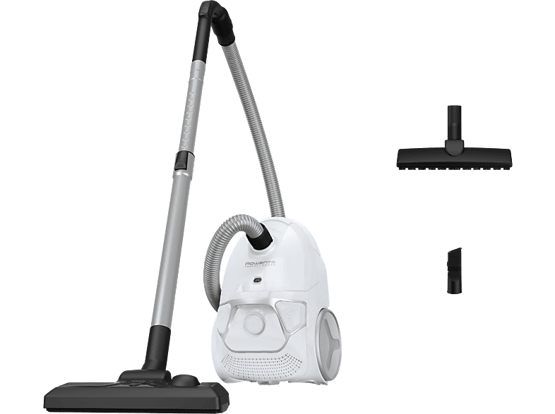 Rowenta RO3957 Compact Power Parkett Staubsauger (69 dB(A), maximale Leistung: 900 Watt, Weiß)