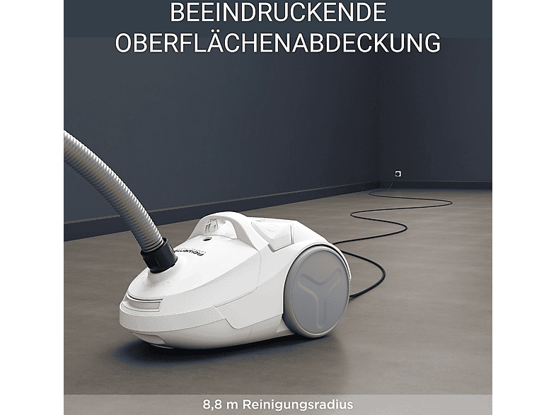 Rowenta RO3957 Compact Power Parkett Staubsauger (69 dB(A), maximale Leistung: 900 Watt, Weiß) — Foto 2 von 5