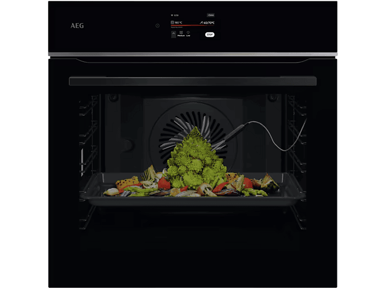AEG TE8PB731AB, Multifunción, Pirolítico, 71 l, 60 cm, Negro