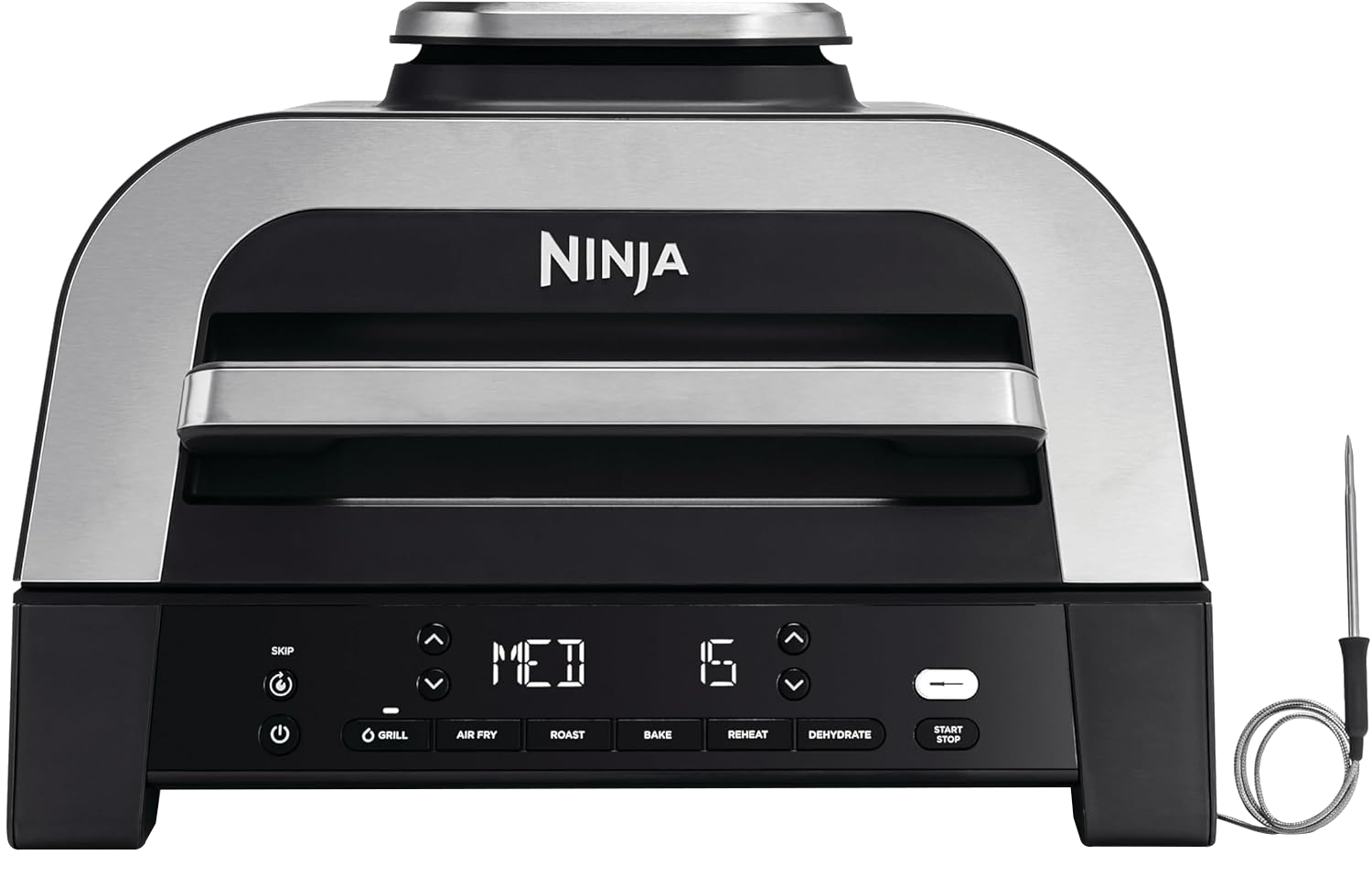 NINJA DG551EU Foodi Smart XL 6in1 Beltéri Grill és Air Fryer beépített maghőmérővel
