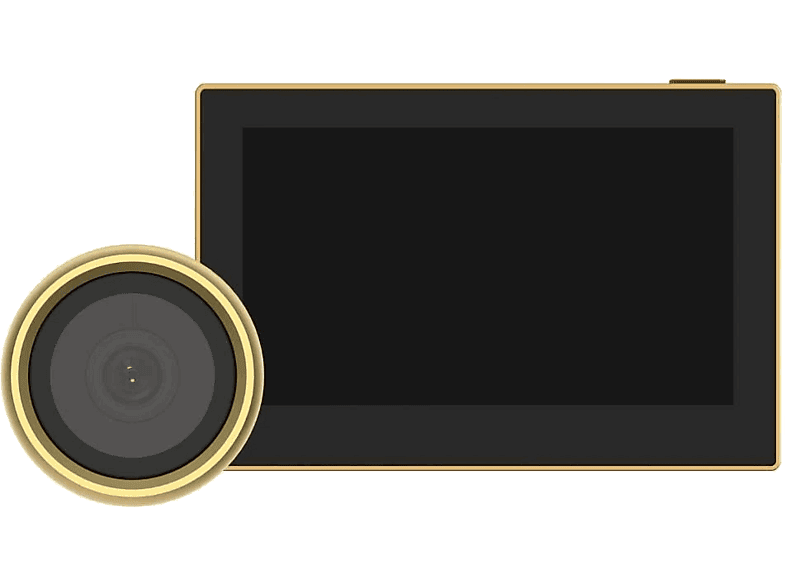 Mirilla inteligente - Ezviz HP2, Pantalla a Color de 4,3", 32 mm Diámetro, Dorado