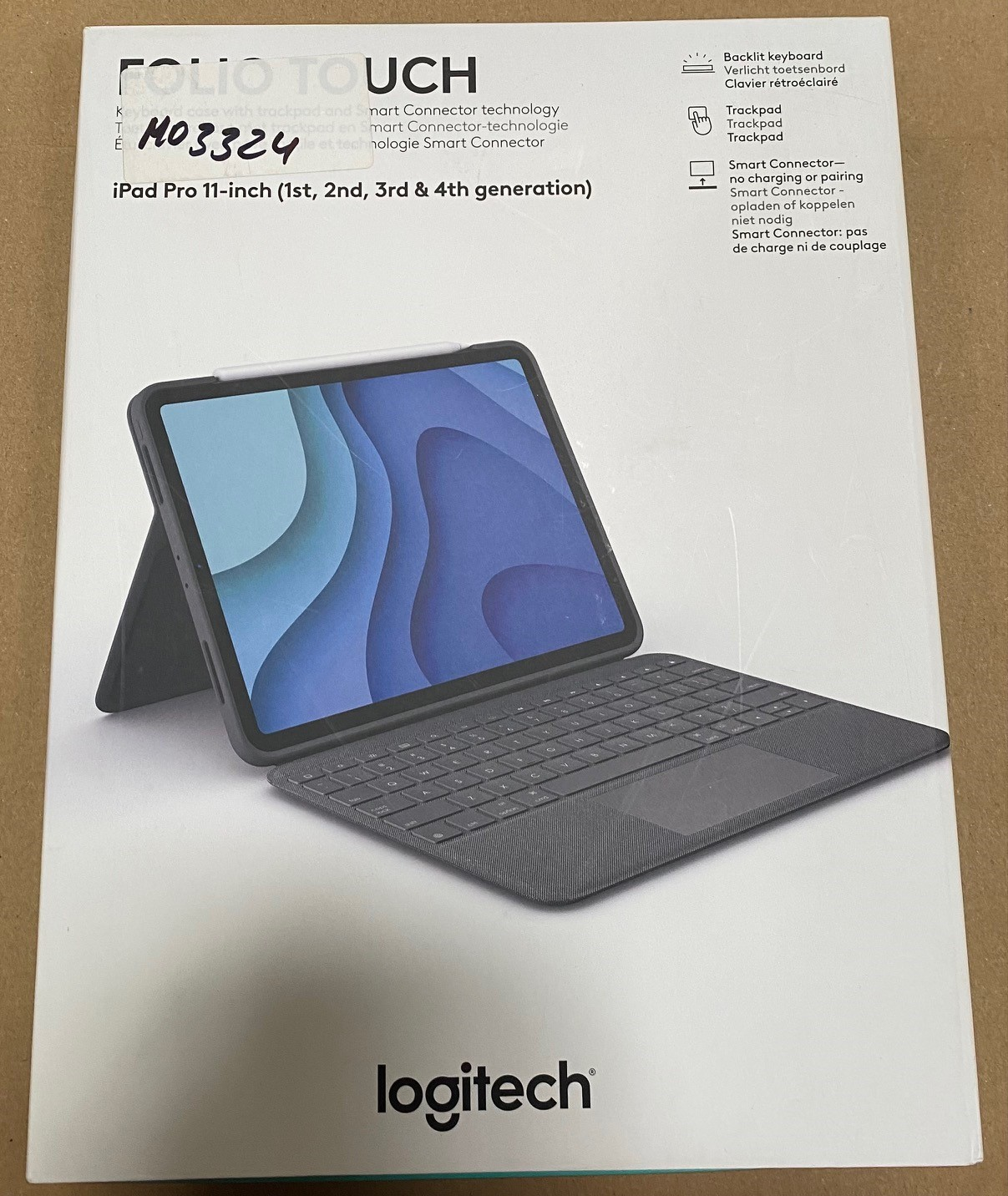 OUTLET Etui z klawiaturą i panelem dotykowym LOGITECH Folio Touch do iPad Pro 11 cali (1/2/3/4. generacji) Szary 920-009751 Szary