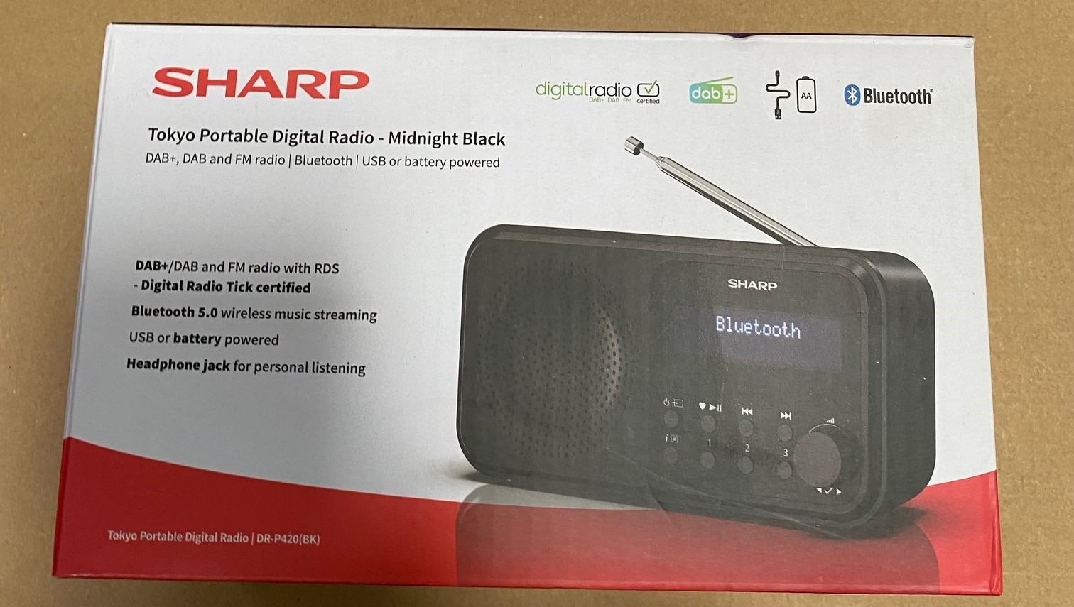 OUTLET Radio SHARP Tokyo DR-P420(BK) Czarny